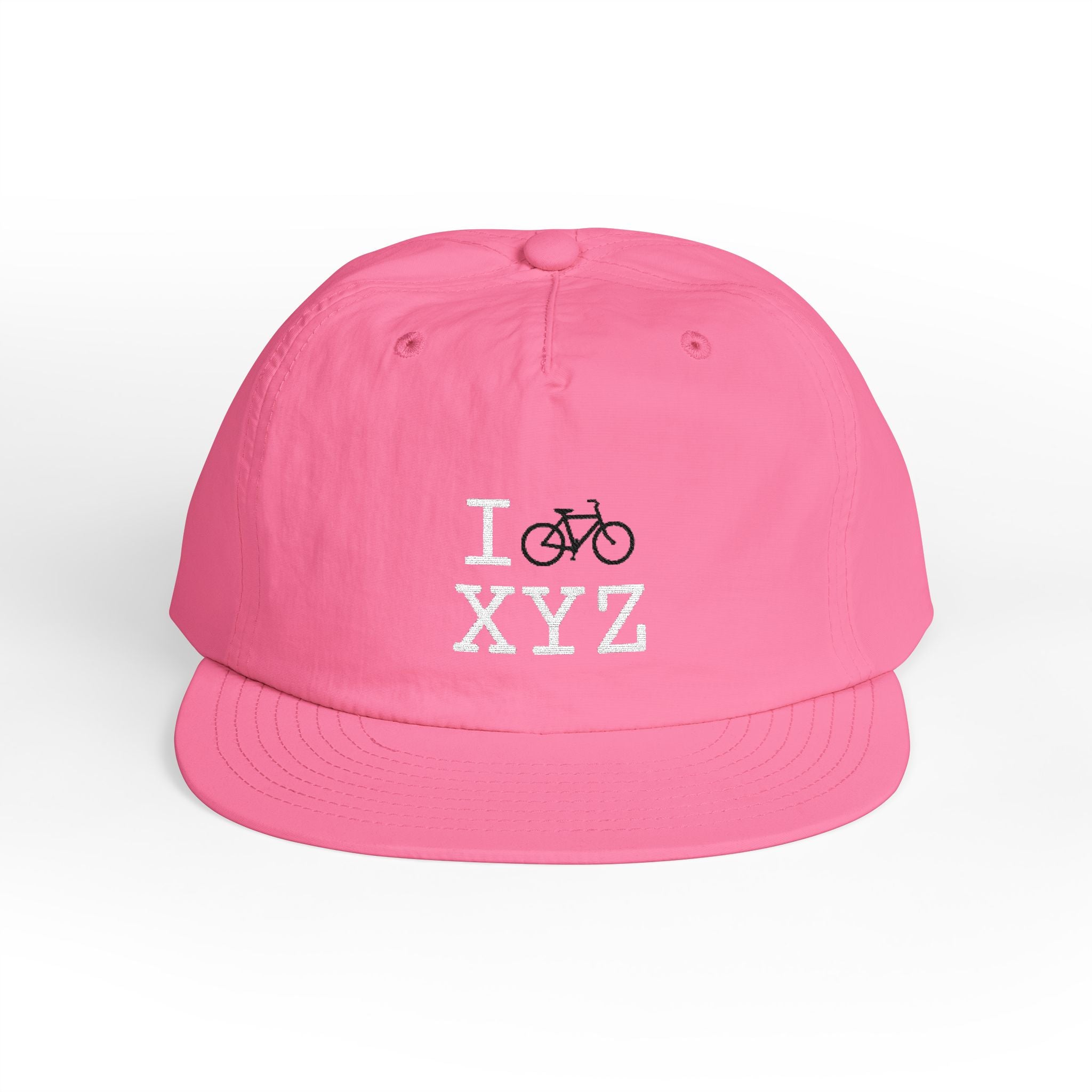I Bike athletic hat, black bike