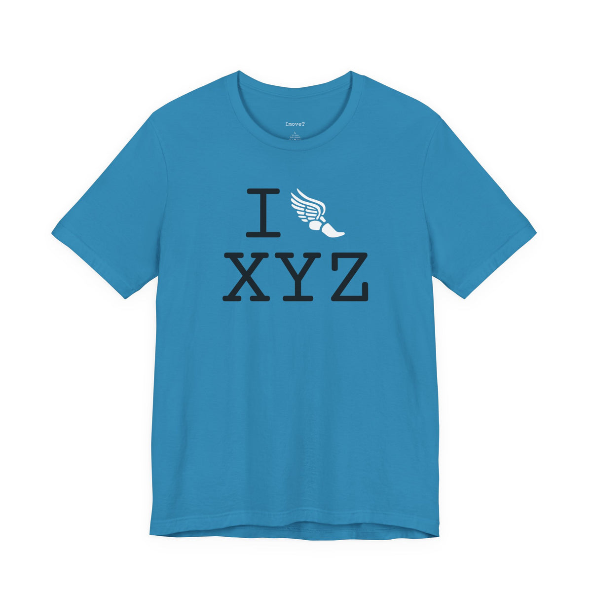 I Run unisex T, white logo