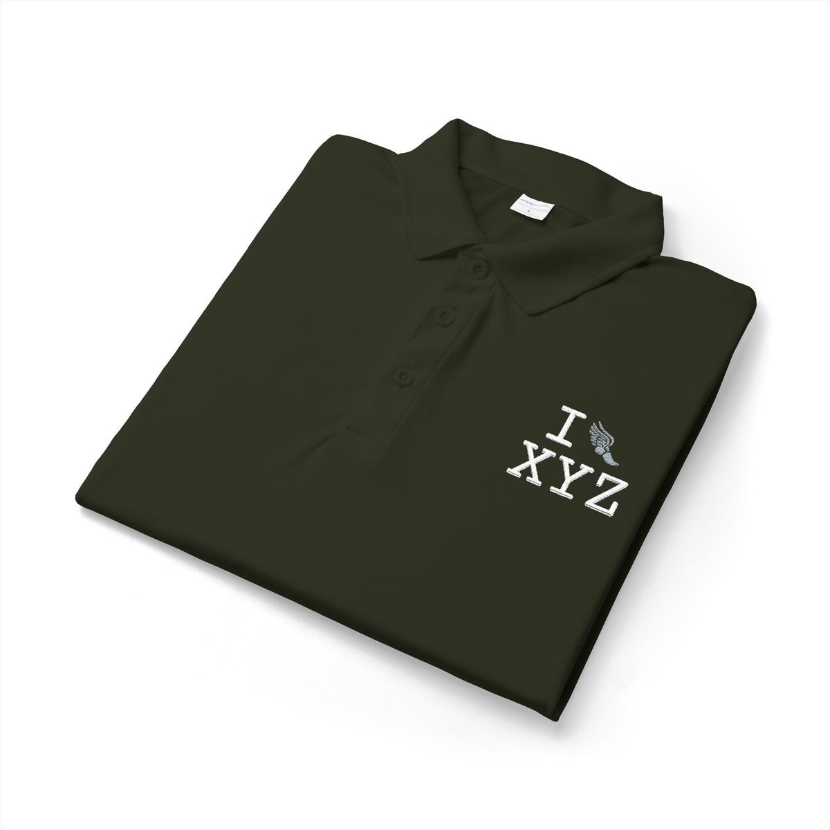 I Run polo, grey logo