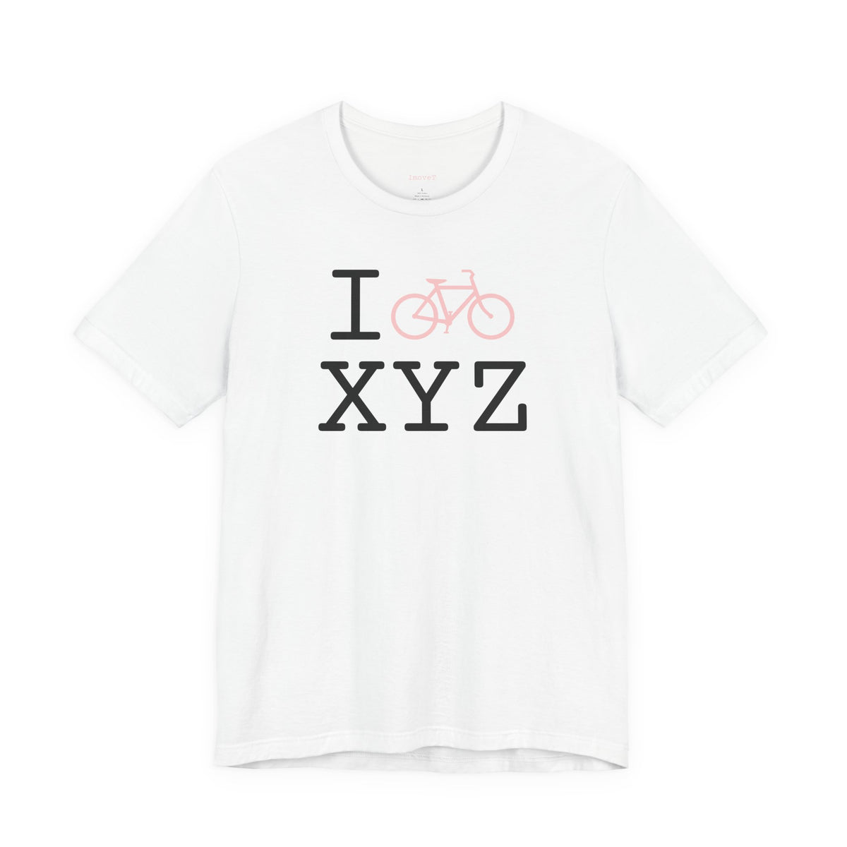I Bike unisex T, pink bike