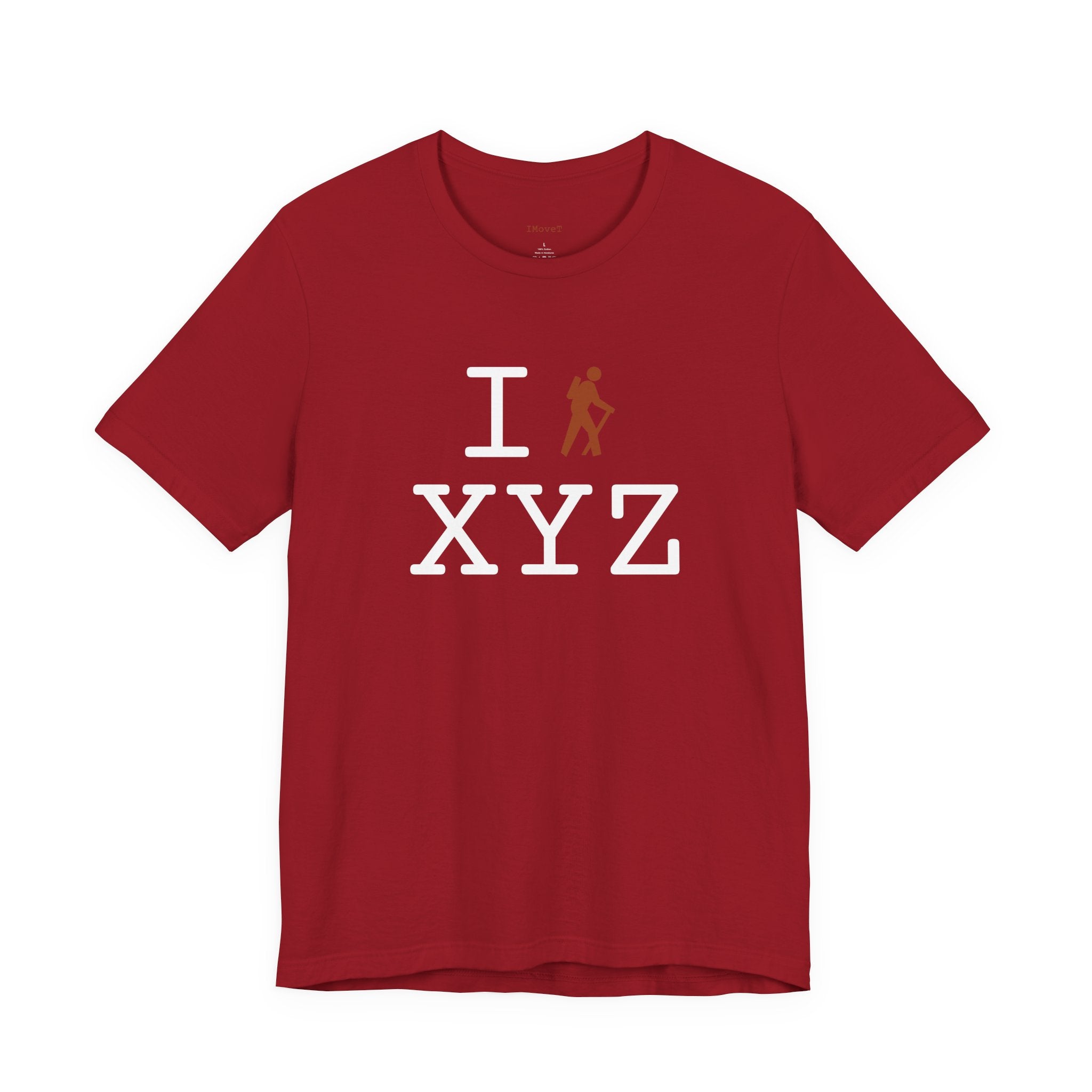 I Hike ___ unisex T, autumn hiker