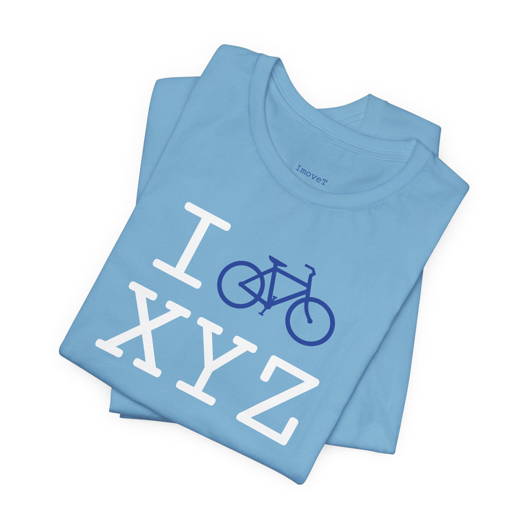 I Bike unisex T, blue bike