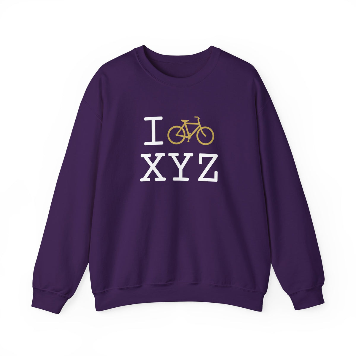 I Bike sweatshirt, gold bike