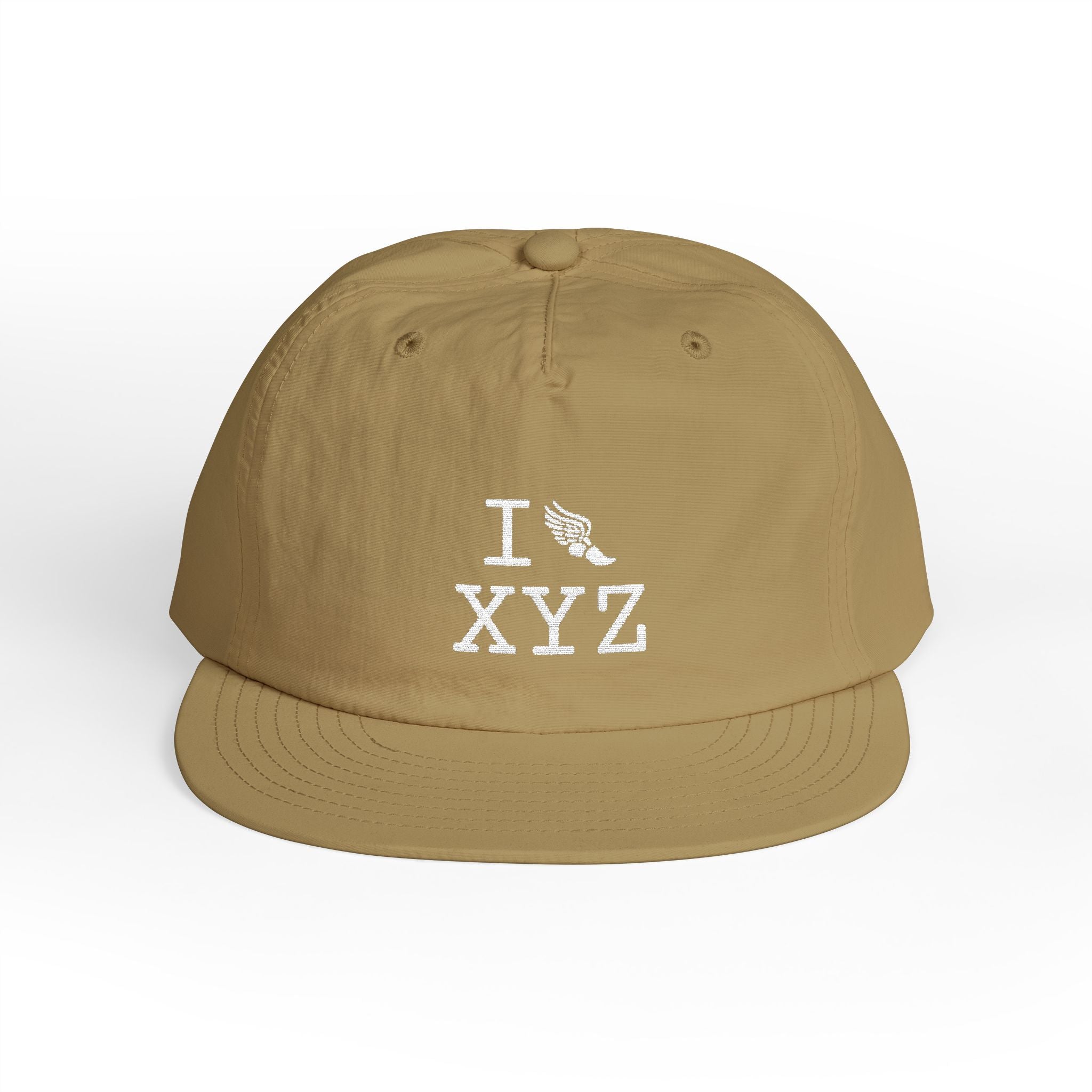 I Run athletic hat, white logo