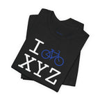 I Bike unisex T, blue bike