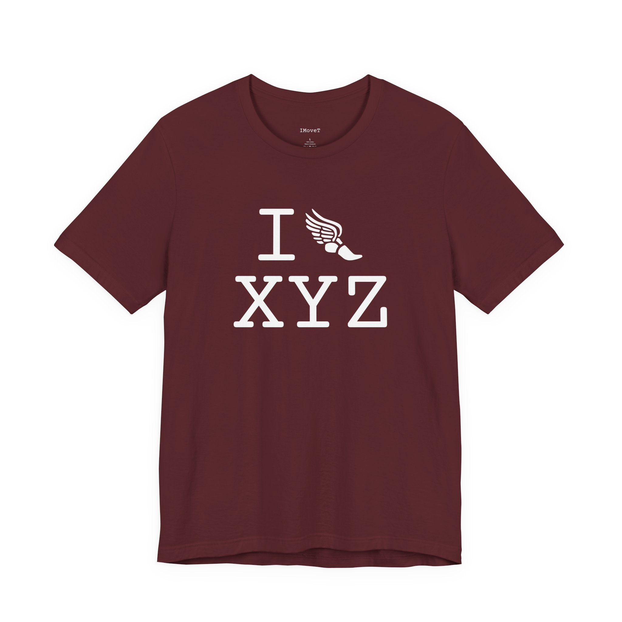 I Run ___ unisex T, white logo