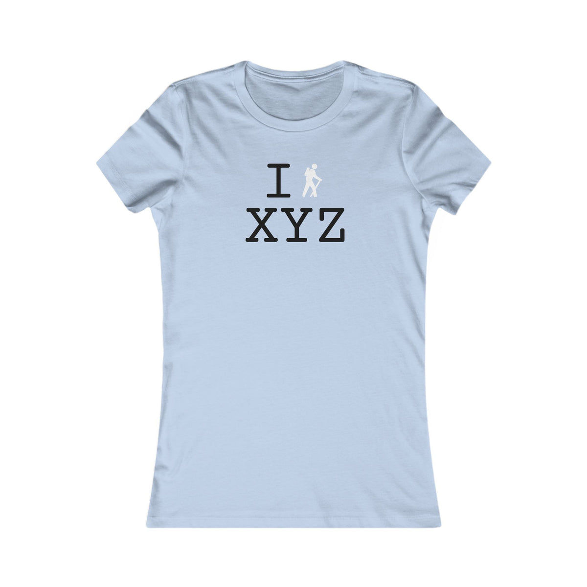 I Hike women's T, white hiker