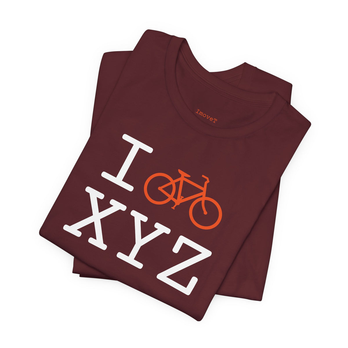 I Bike unisex T, orange bike