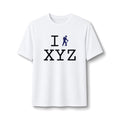 "I Hike ___" athletic T, navy hiker