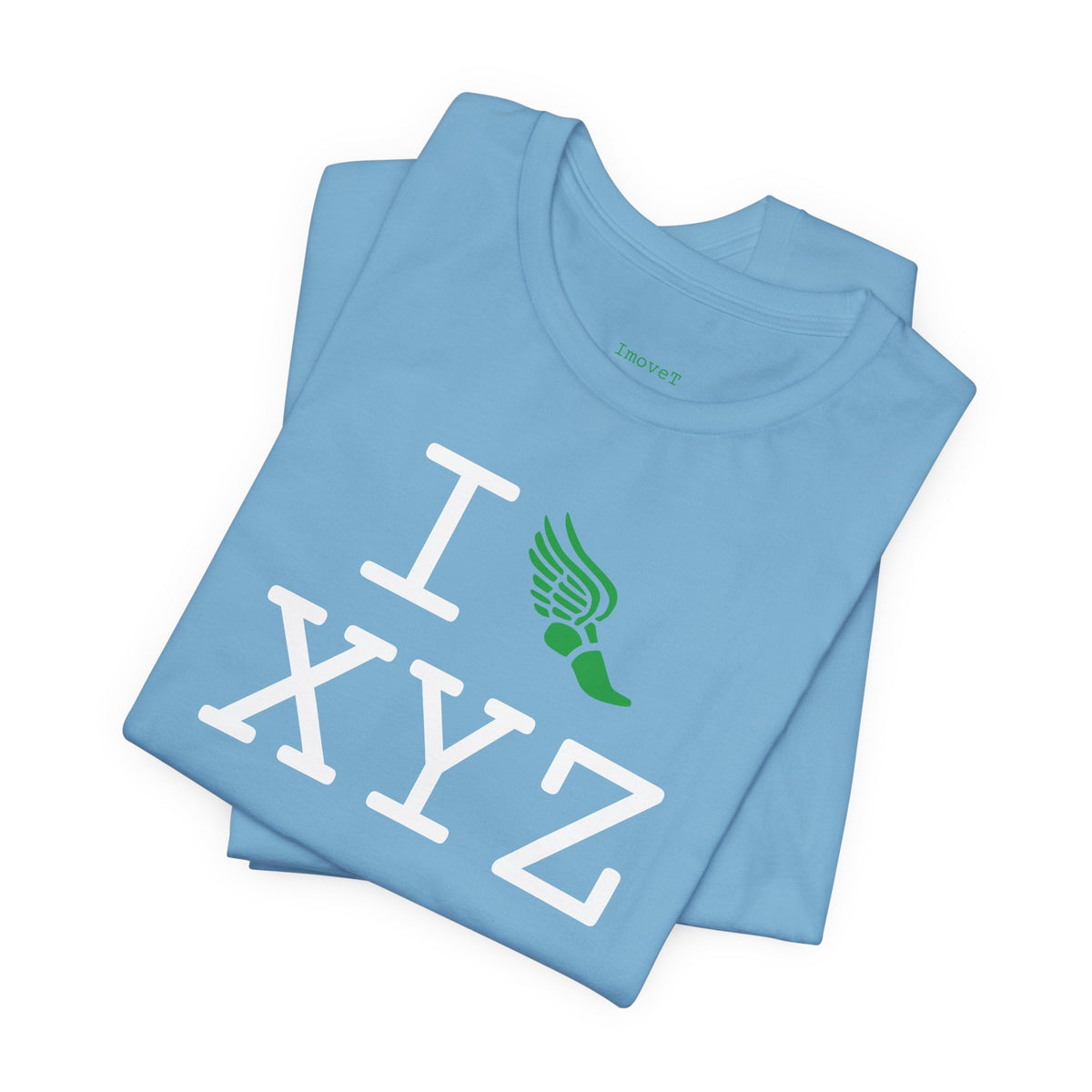 I Run unisex T, green logo
