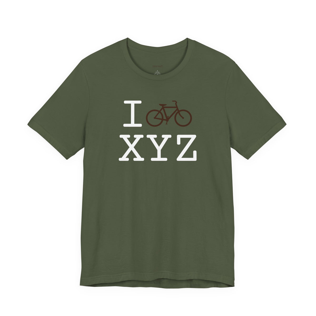 I Bike unisex T, brown bike