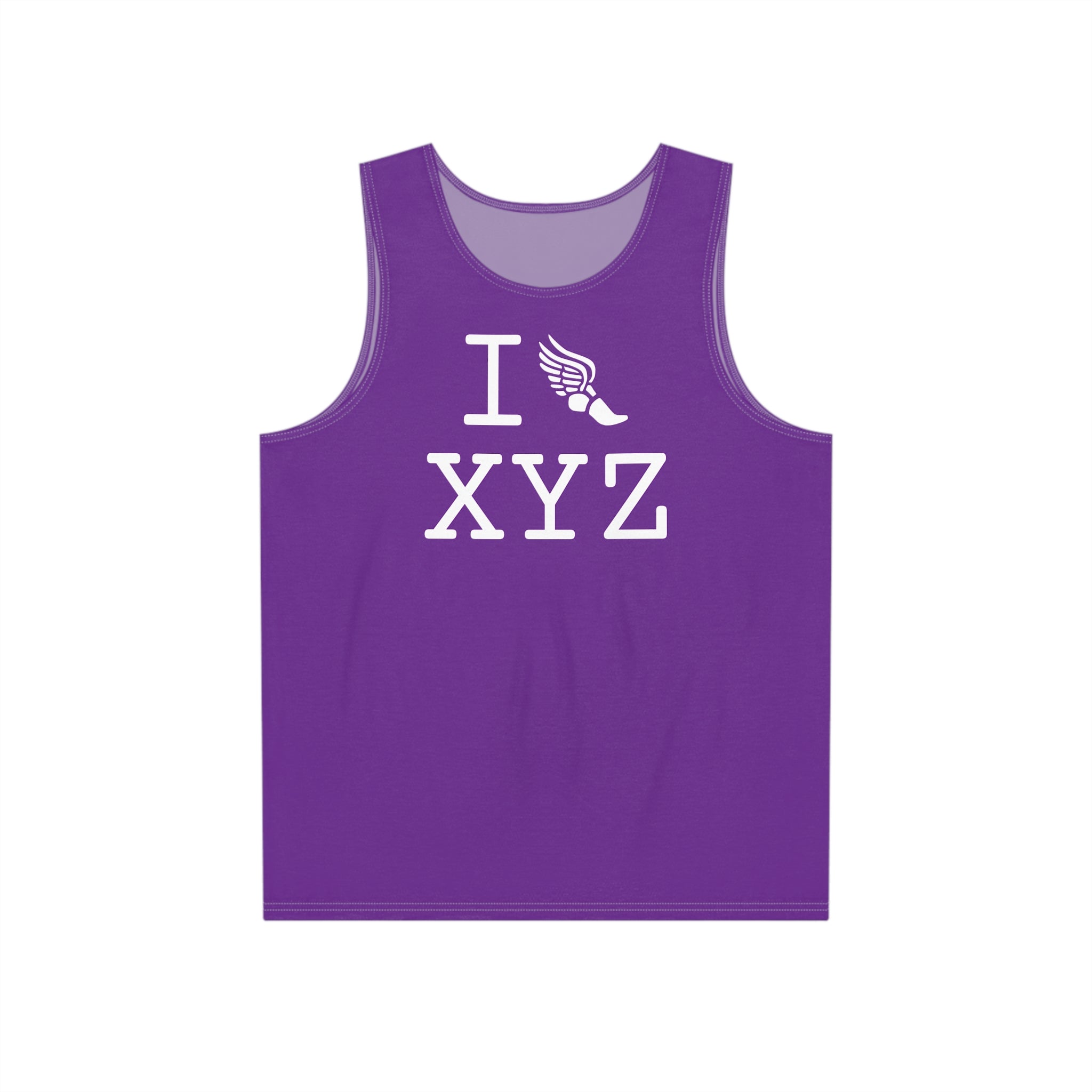 I Run men's singlet, purple