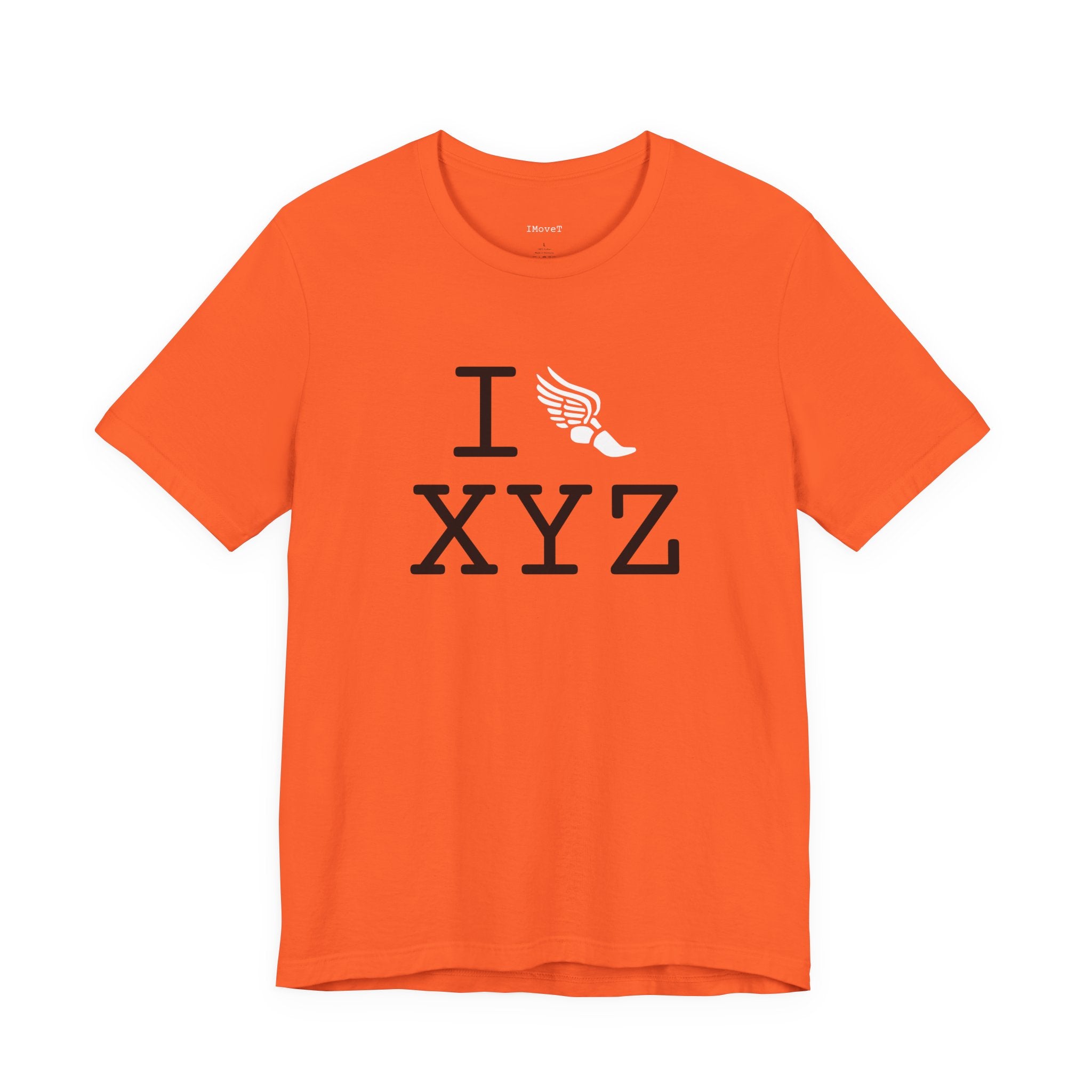 I Run ___ unisex T, white logo