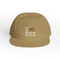 I Bike athletic hat, maroon bike