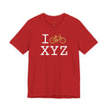 I Bike unisex T, gold bike