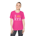 I Bike women's athletic T, yellow bike