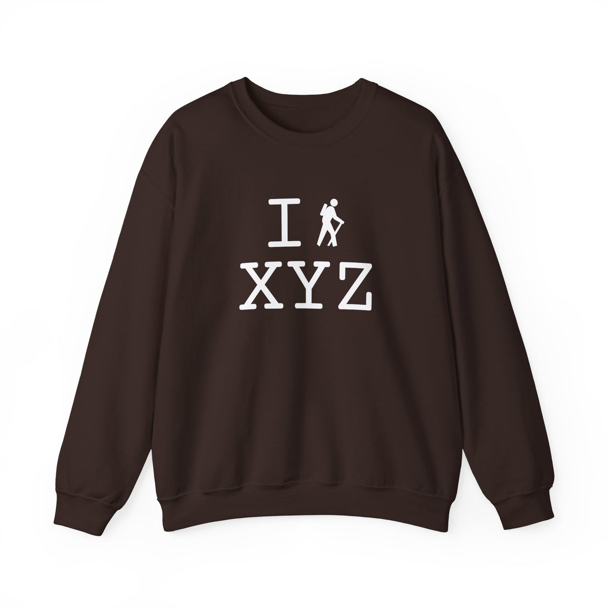 I Hike sweatshirt, white hiker