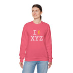 I Hike sweatshirt, yellow hiker