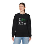 I Bike sweatshirt, green bike