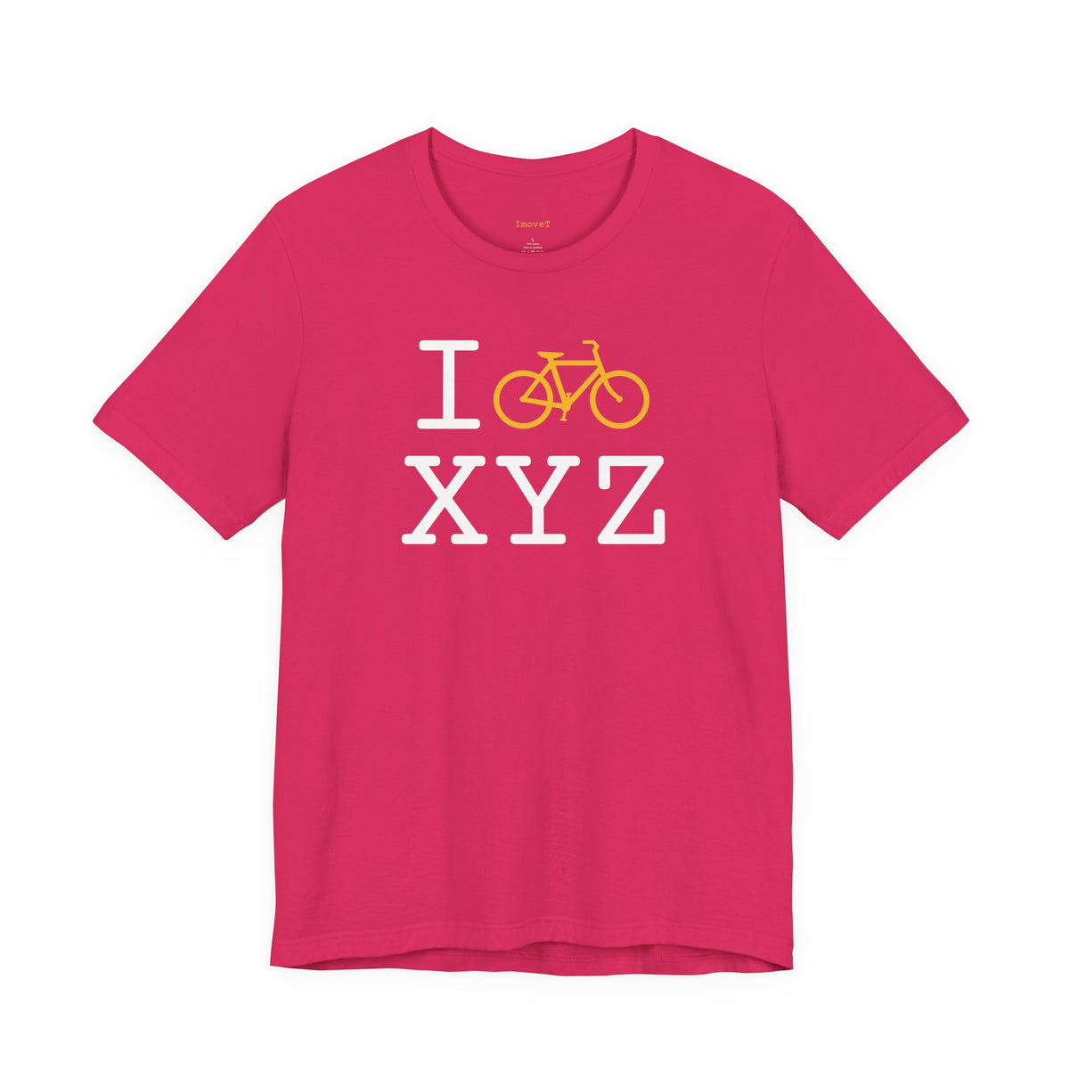 I Bike unisex T, yellow bike