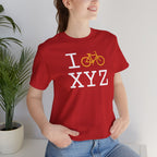 I Bike unisex T, yellow bike