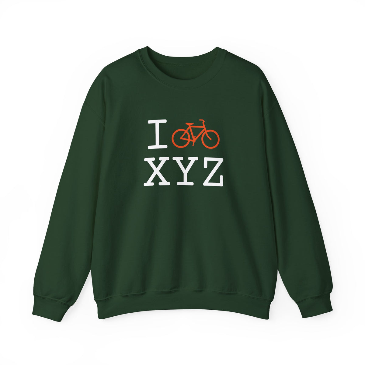I Bike sweatshirt, orange bike