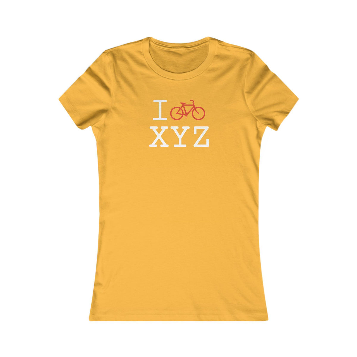 I Bike women's T, red bike