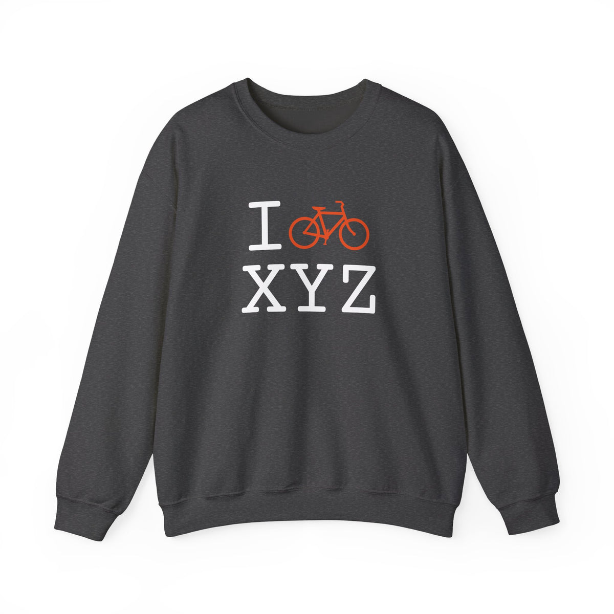 I Bike sweatshirt, orange bike
