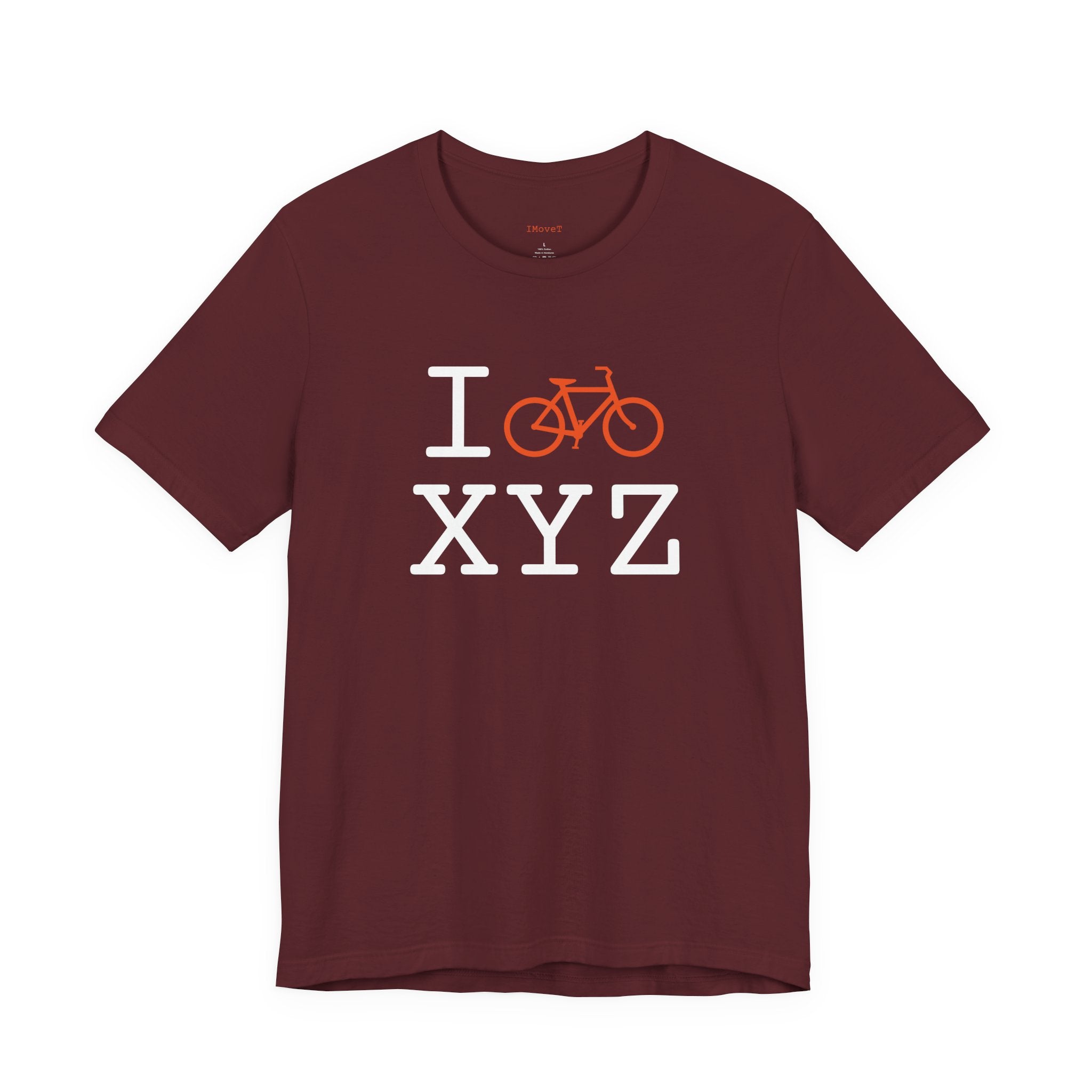 I Bike ___ unisex T, orange bike