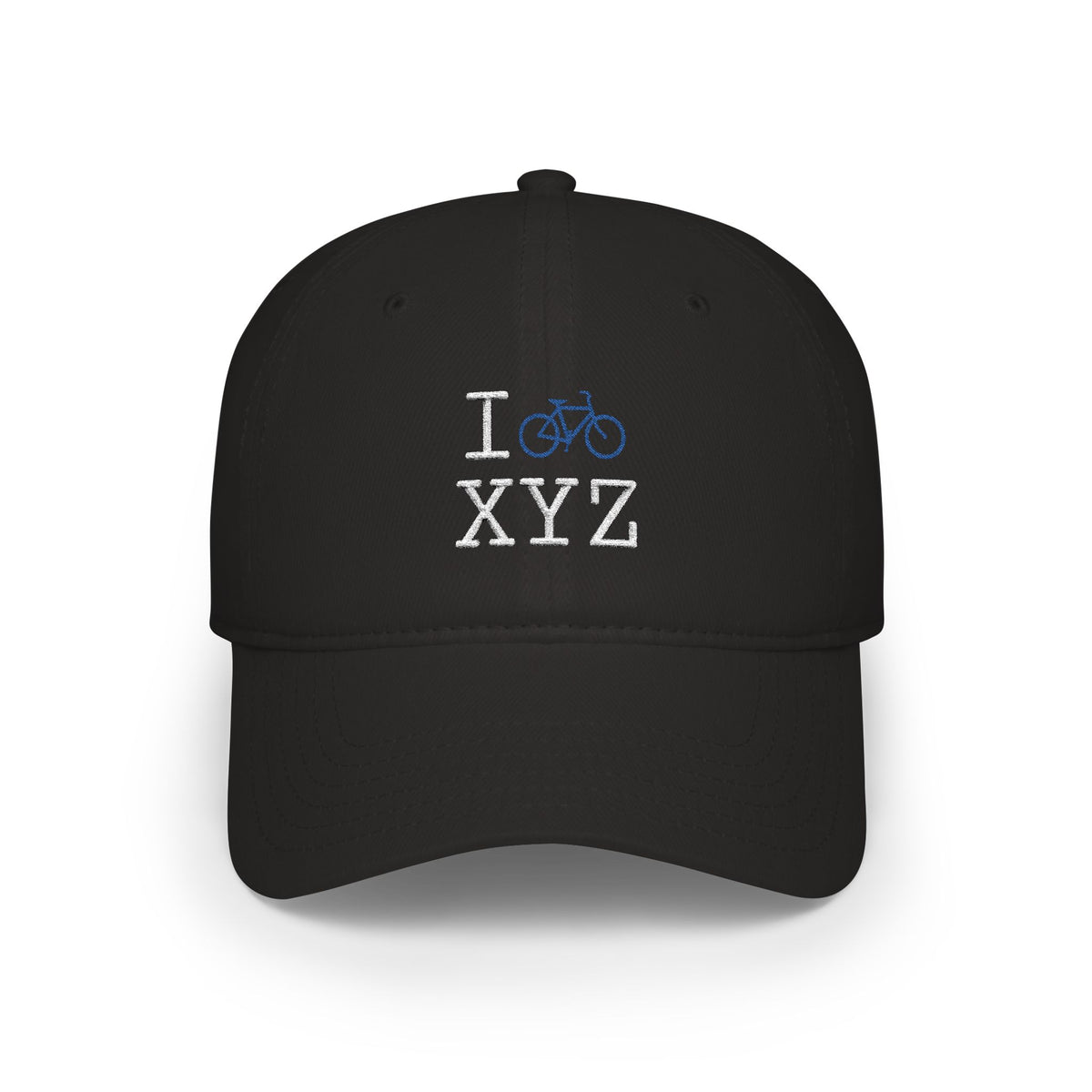 I Bike baseball cap, blue bike