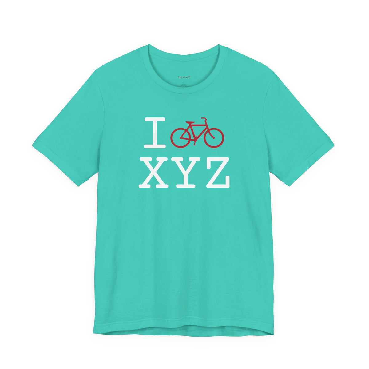 I Bike unisex T, crimson bike
