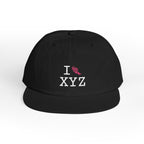 I Run athletic hat, pink logo