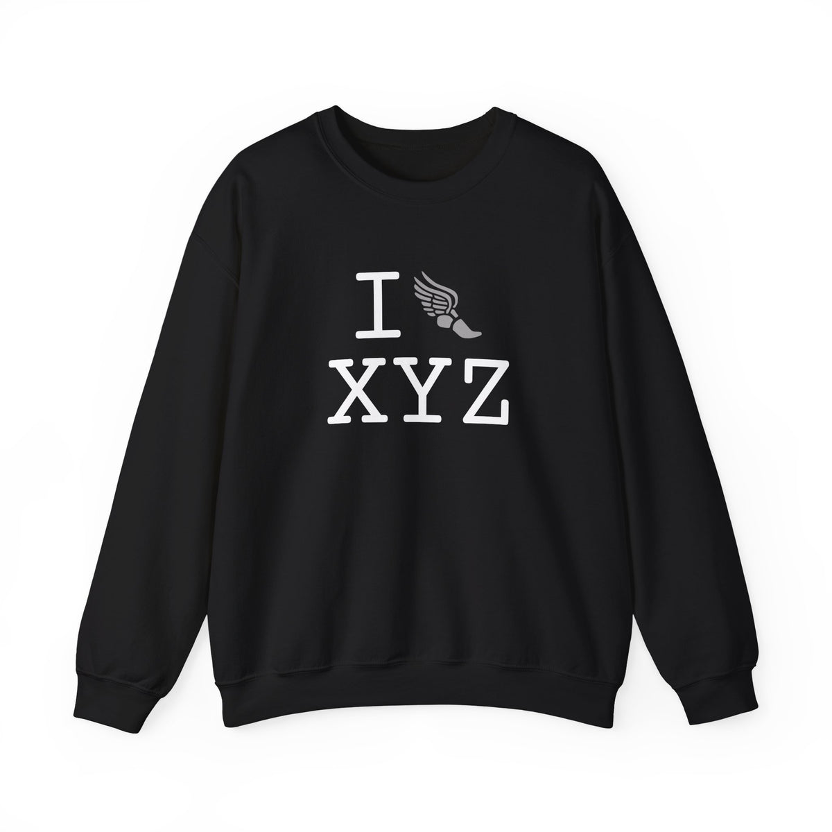 I Run sweatshirt, grey logo