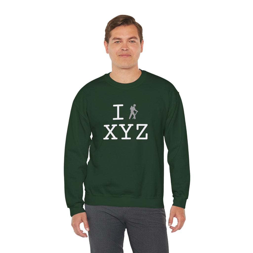 I Hike sweatshirt, grey hiker