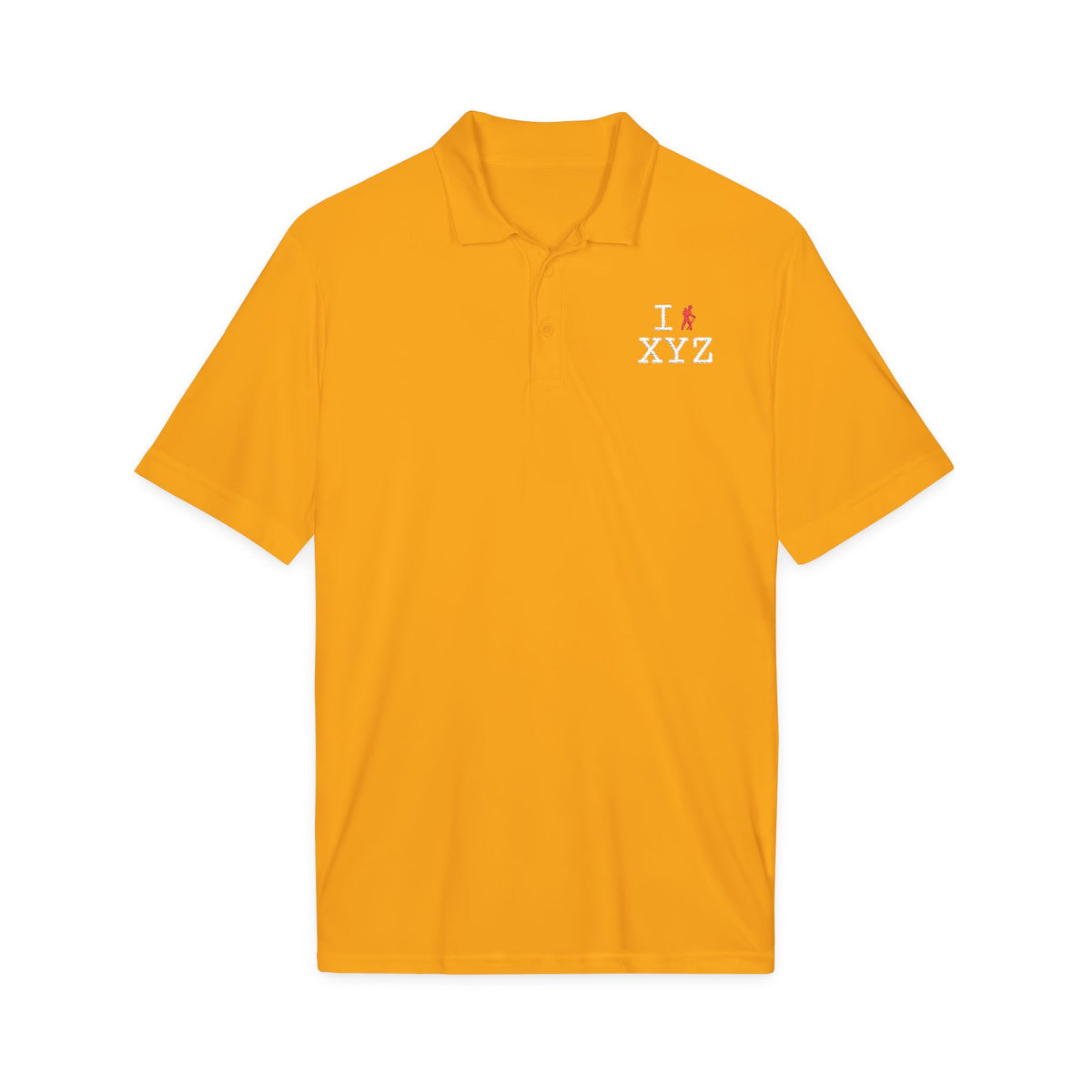 I Hike polo, red hiker