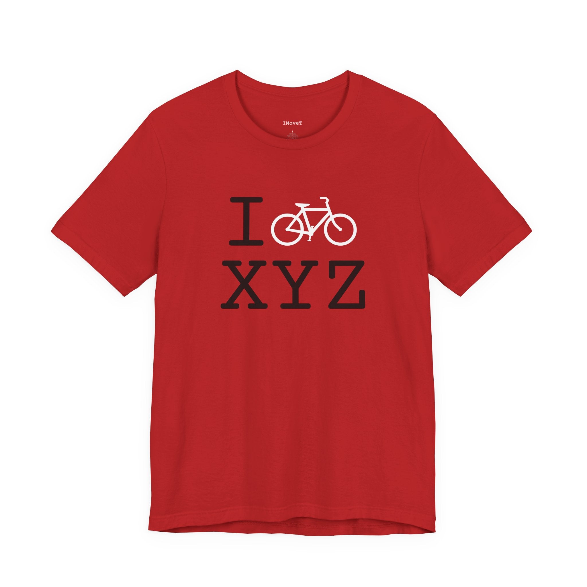 I Bike ___ unisex T, white bike