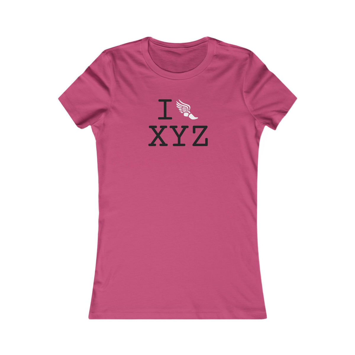 I Run women's T, white logo