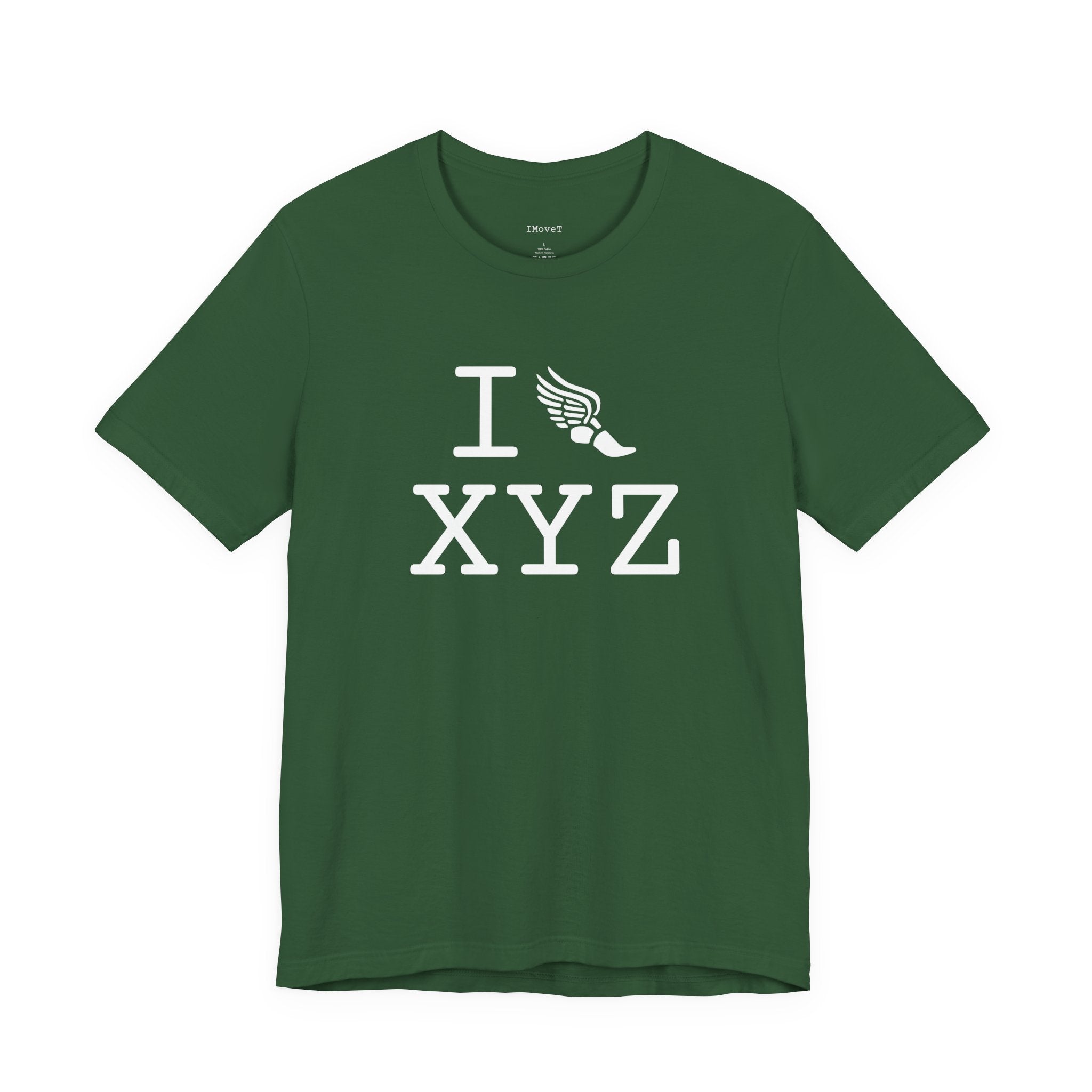 I Run ___ unisex T, white logo