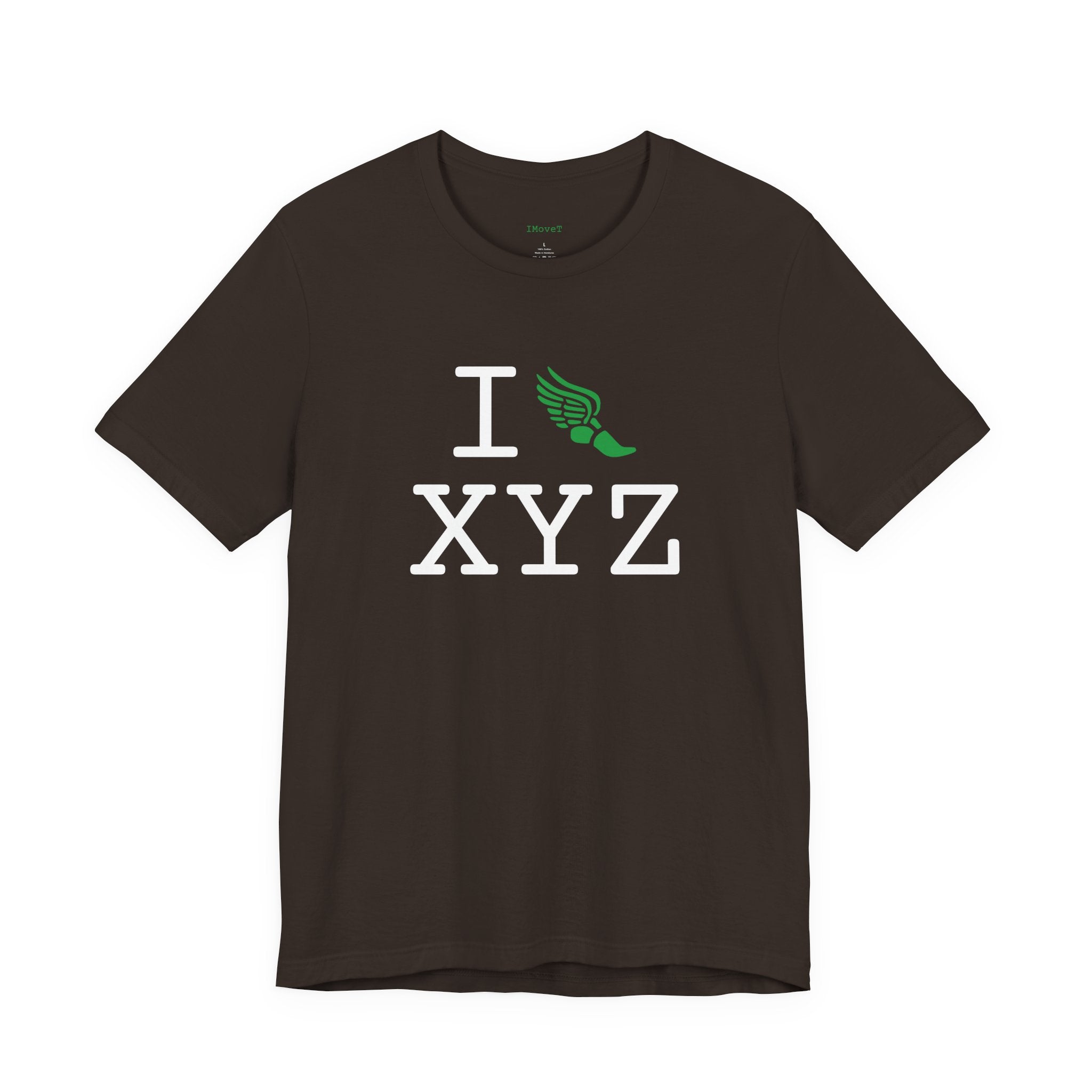 I Run ___ unisex T, green logo