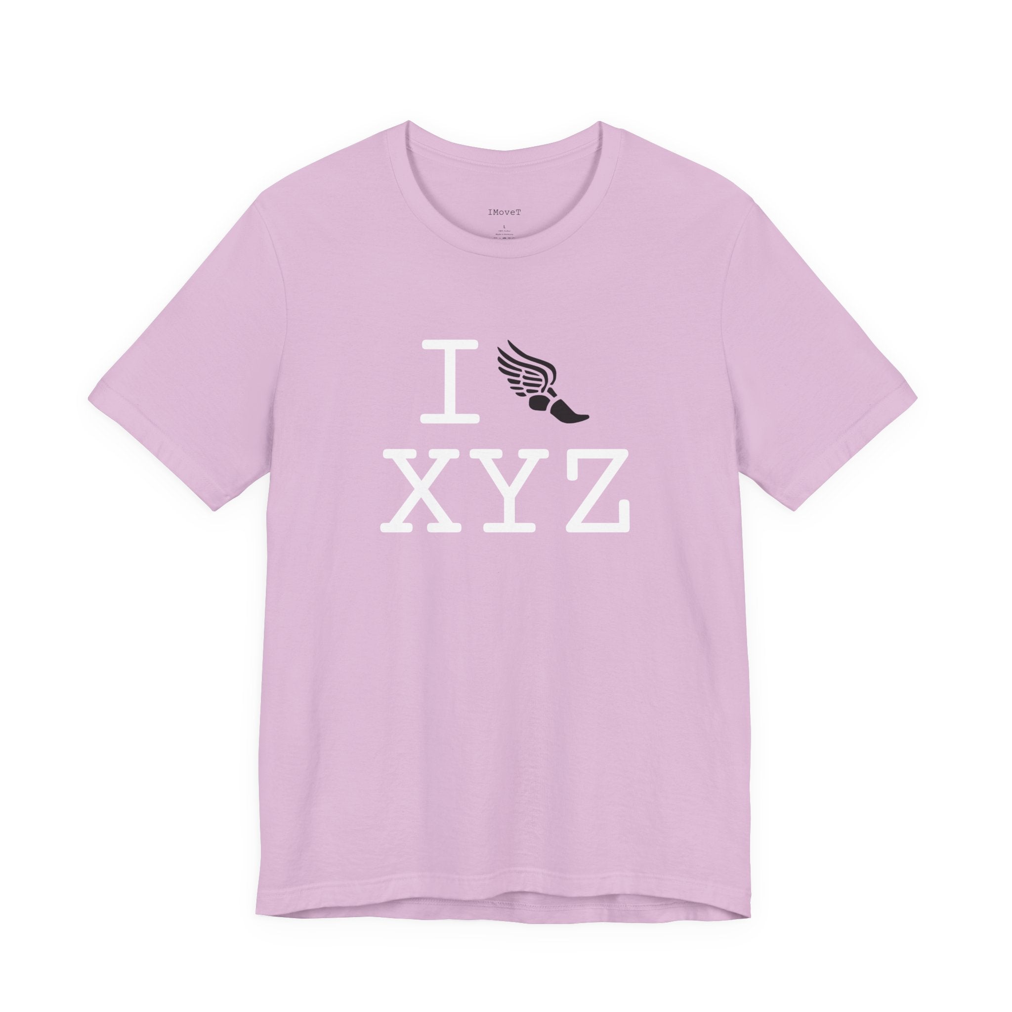 I Run ___ unisex T, black logo