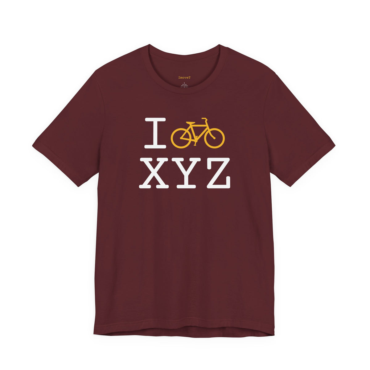 I Bike unisex T, yellow bike