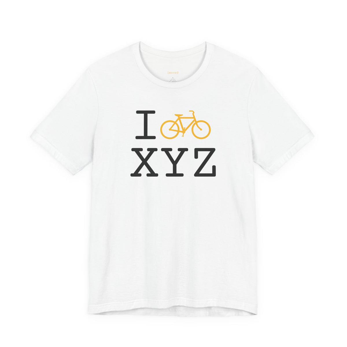 I Bike unisex T, yellow bike
