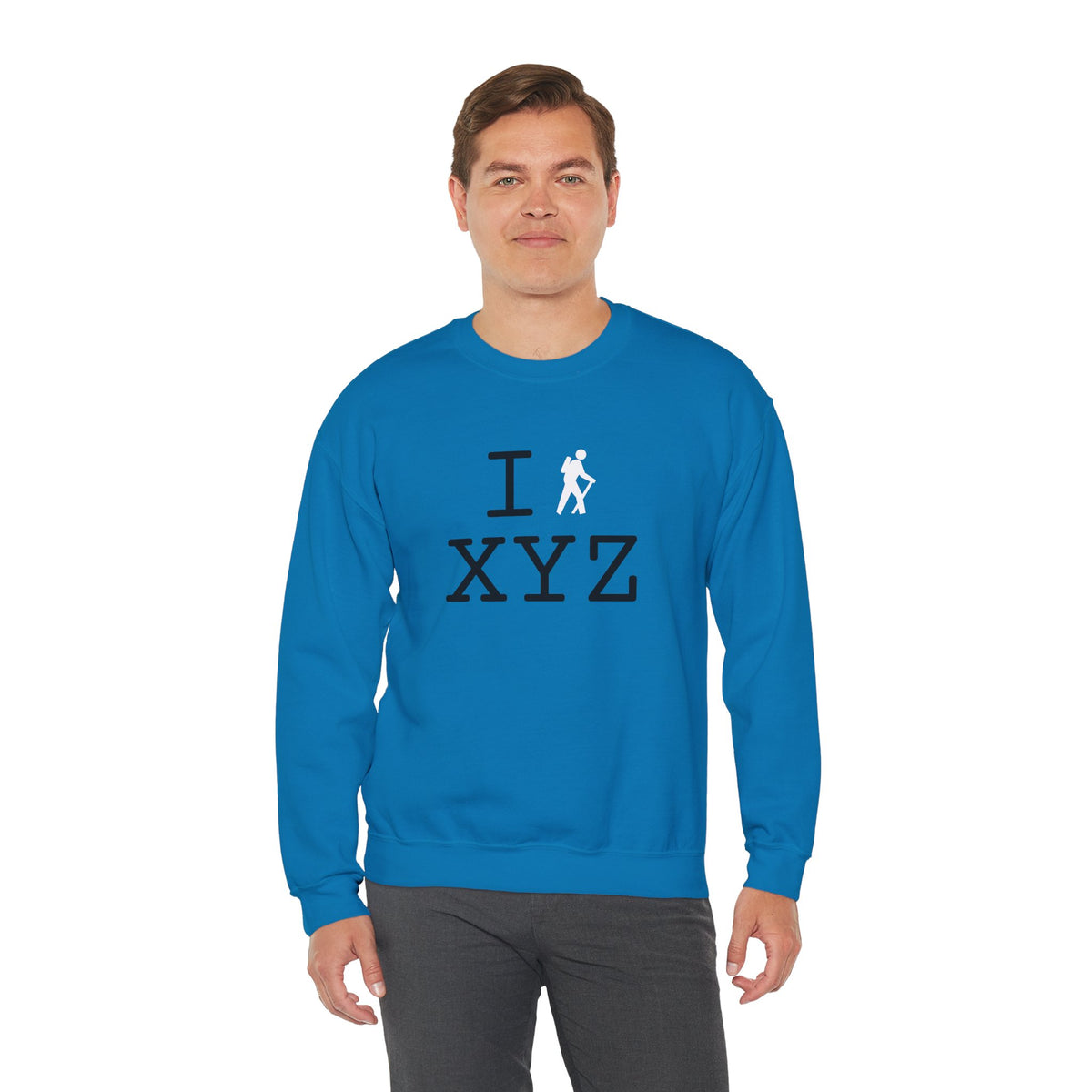 I Hike sweatshirt, white hiker