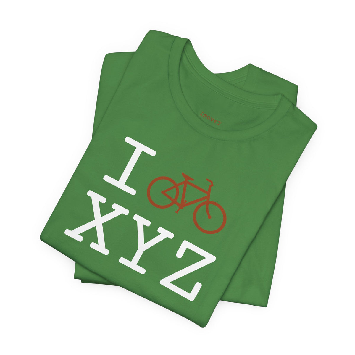 I Bike unisex T, dark orange bike