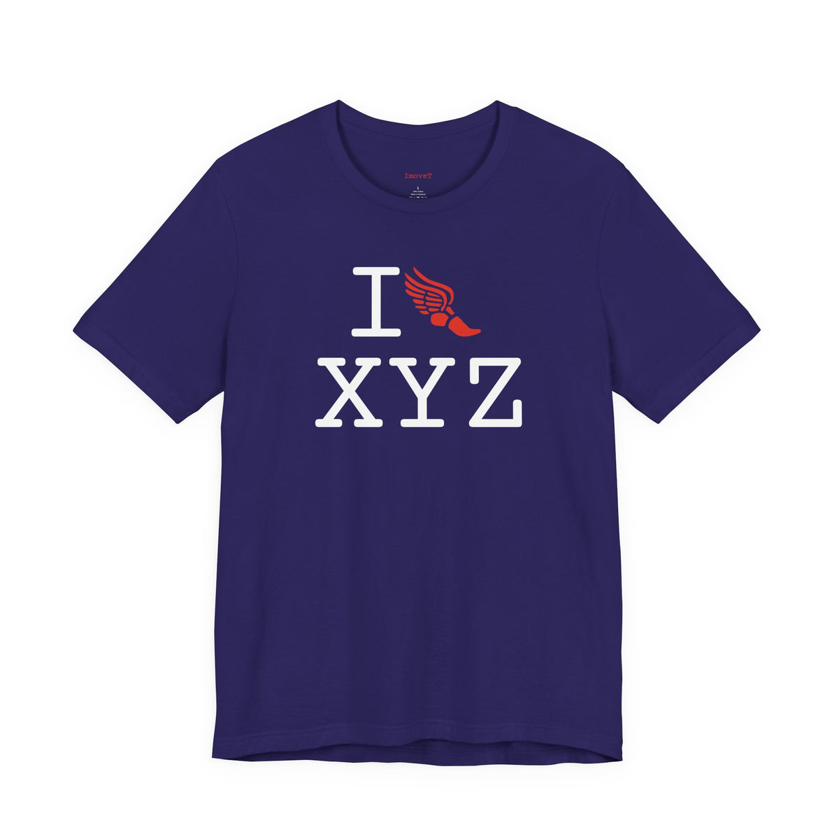I Run unisex T, red logo