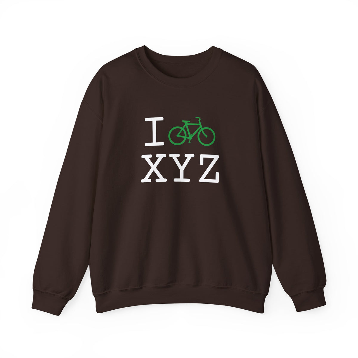 I Bike sweatshirt, green bike