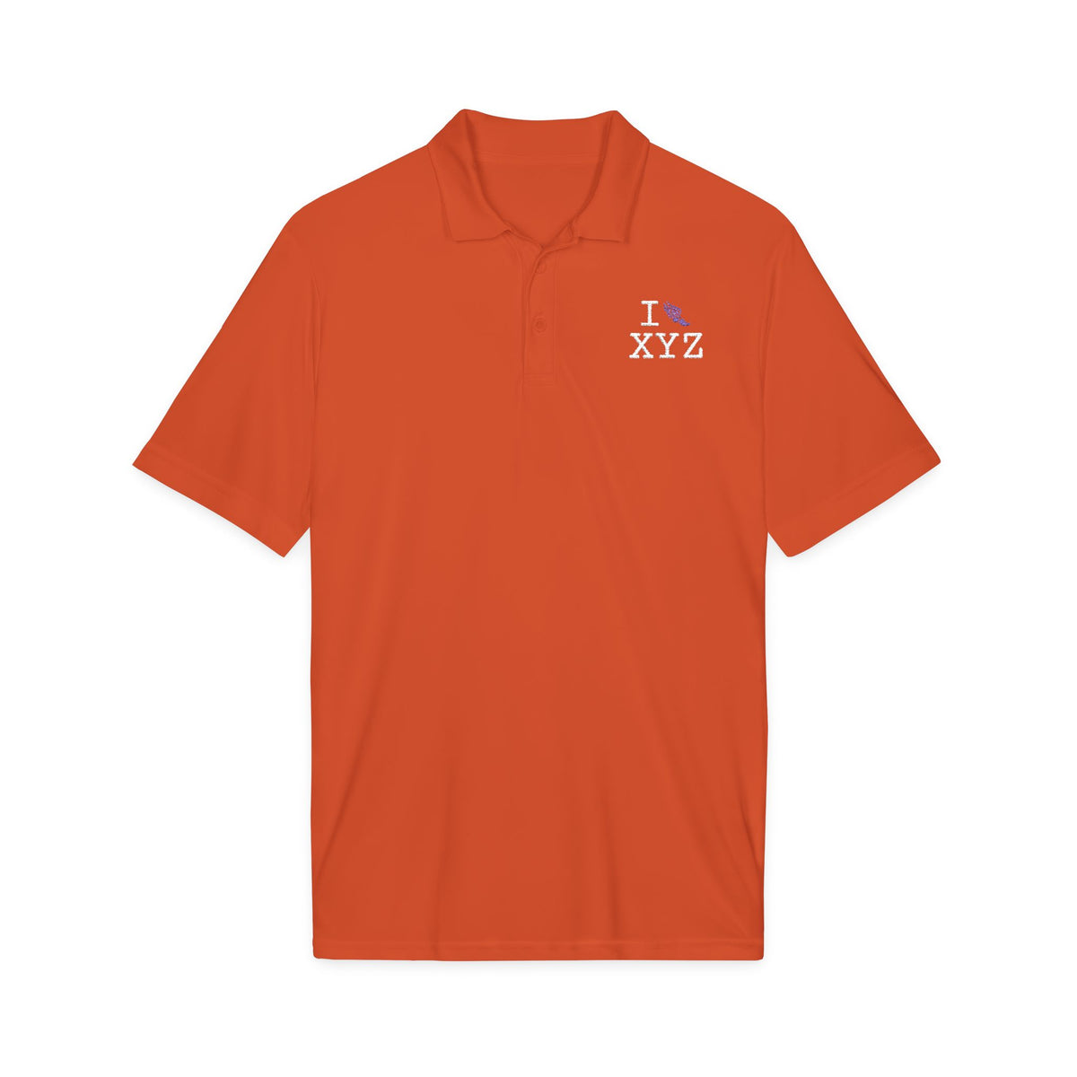 I Run polo, purple logo