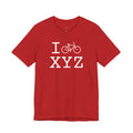 I Bike unisex T, pink bike