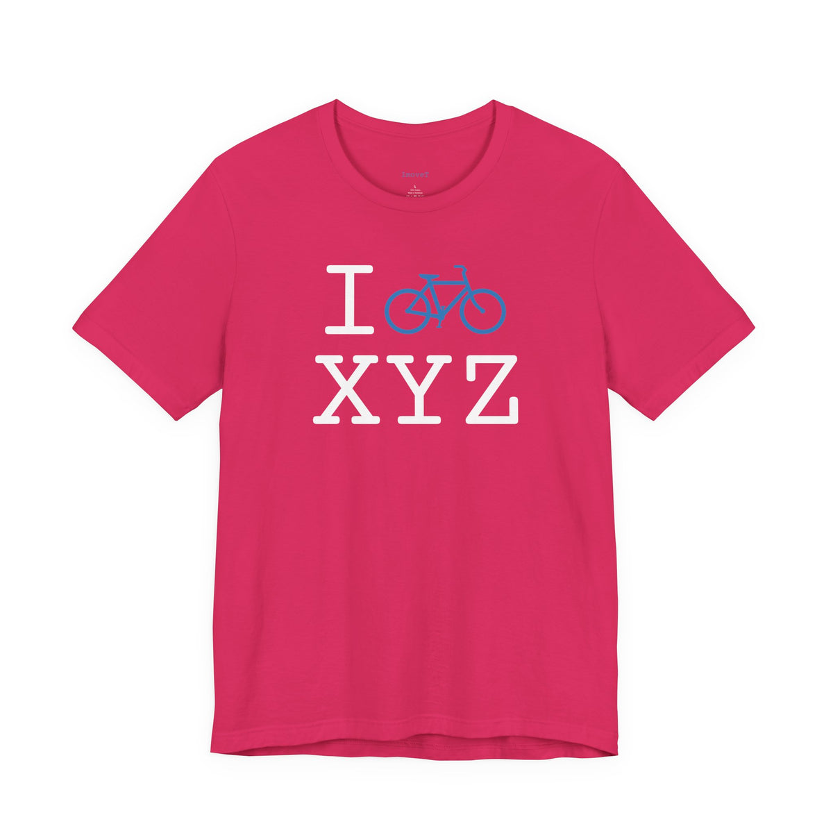 I Bike unisex T, light blue bike