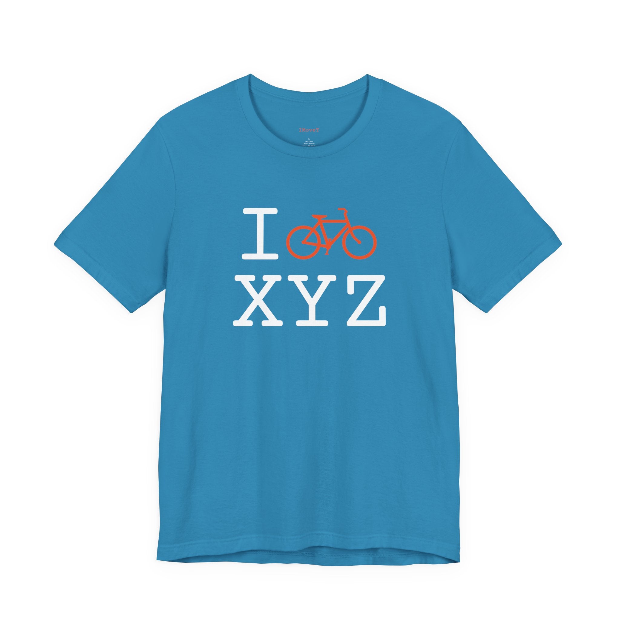 I Bike ___ unisex T, orange bike